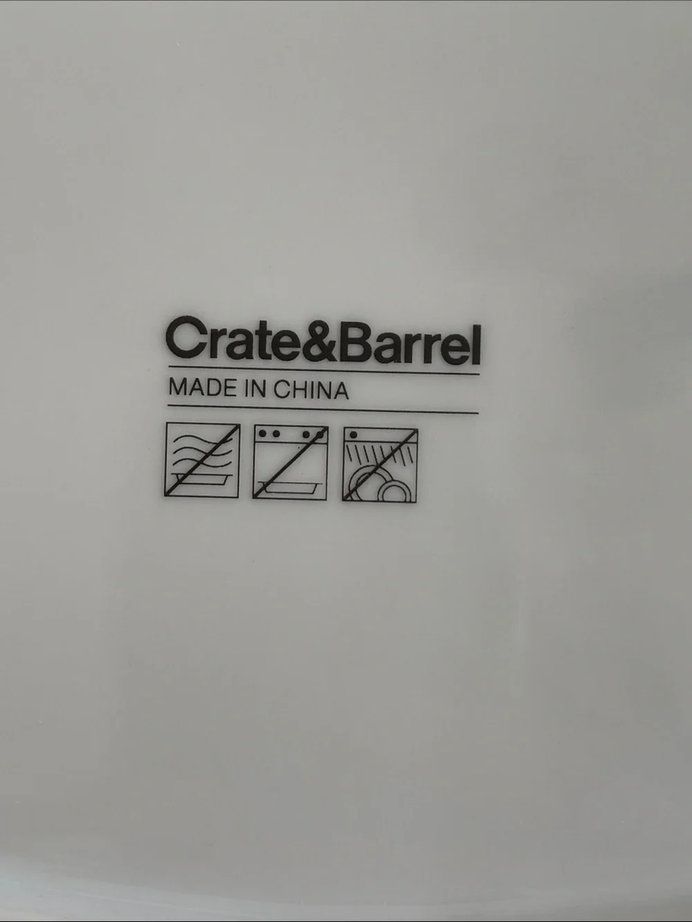 Crate and Barrel Oval Thankful Platter White and Gold 17.75”